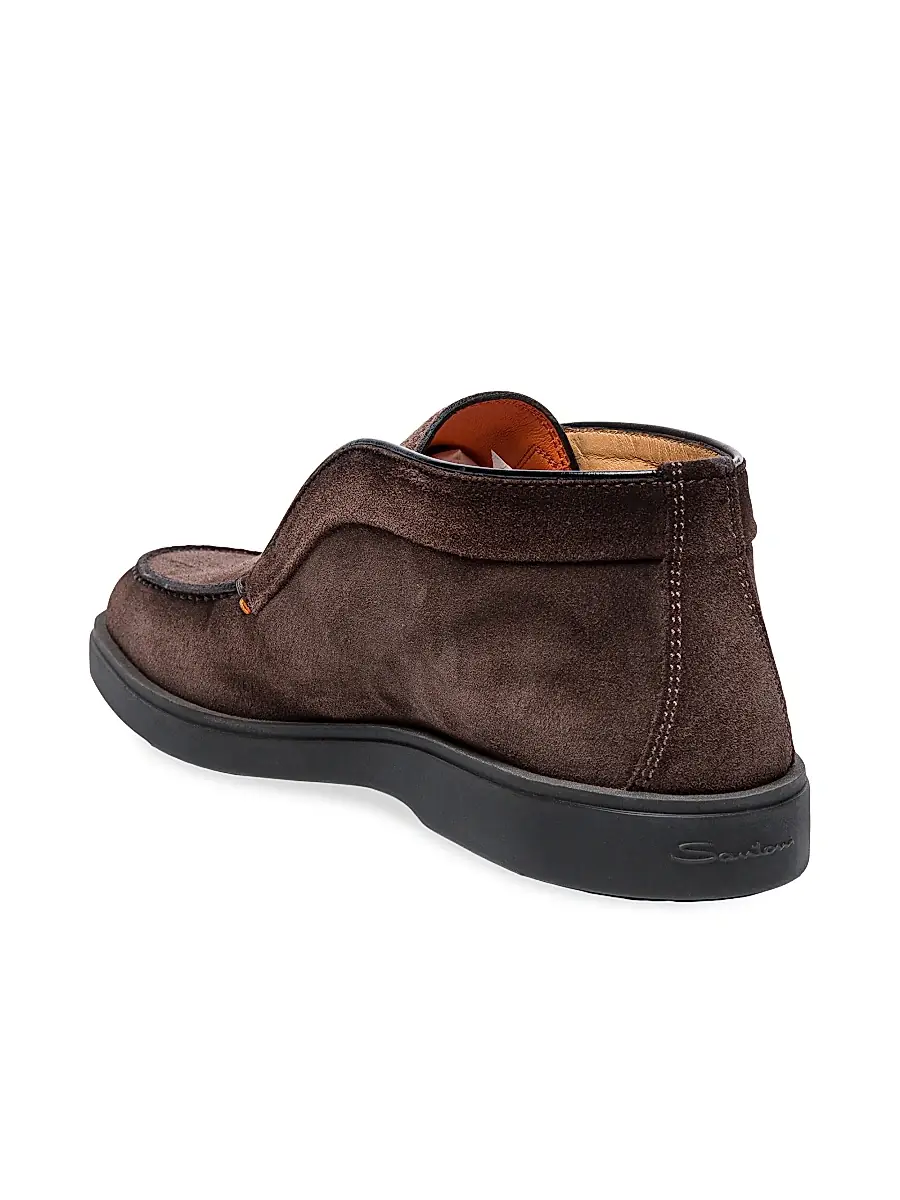 Santoni Men's Suede Slip-On Chukka Boots | Thumbnail 3 Santoni Men's Suede Slip-On Chukka Boots | Thumbnail 3