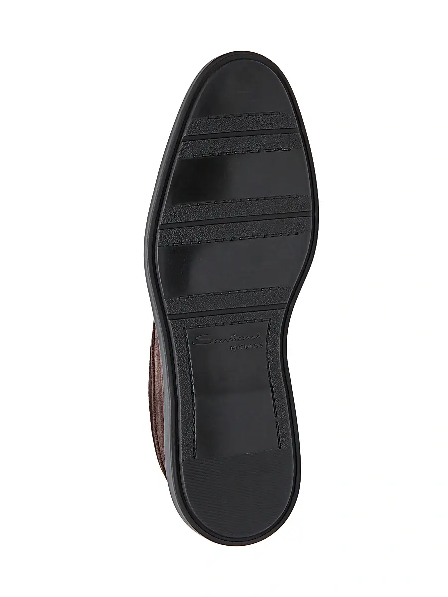 Santoni Men's Suede Slip-On Chukka Boots | Thumbnail 7 Santoni Men's Suede Slip-On Chukka Boots | Thumbnail 7