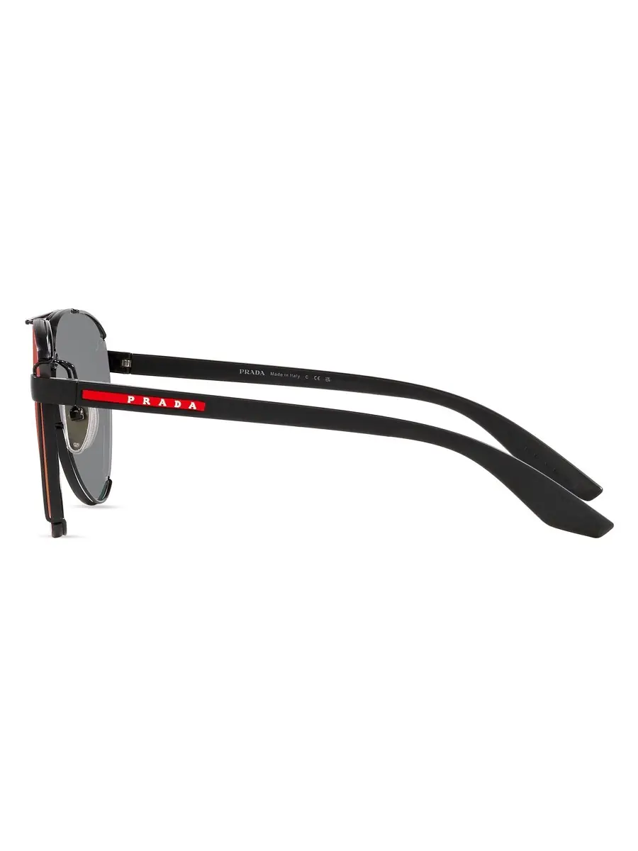 Prada Linea Rossa Men's 61MM Pilot Sunglasses - Matte Black | Thumbnail 2 Prada Linea Rossa Men's 61MM Pilot Sunglasses - Matte Black | Thumbnail 2