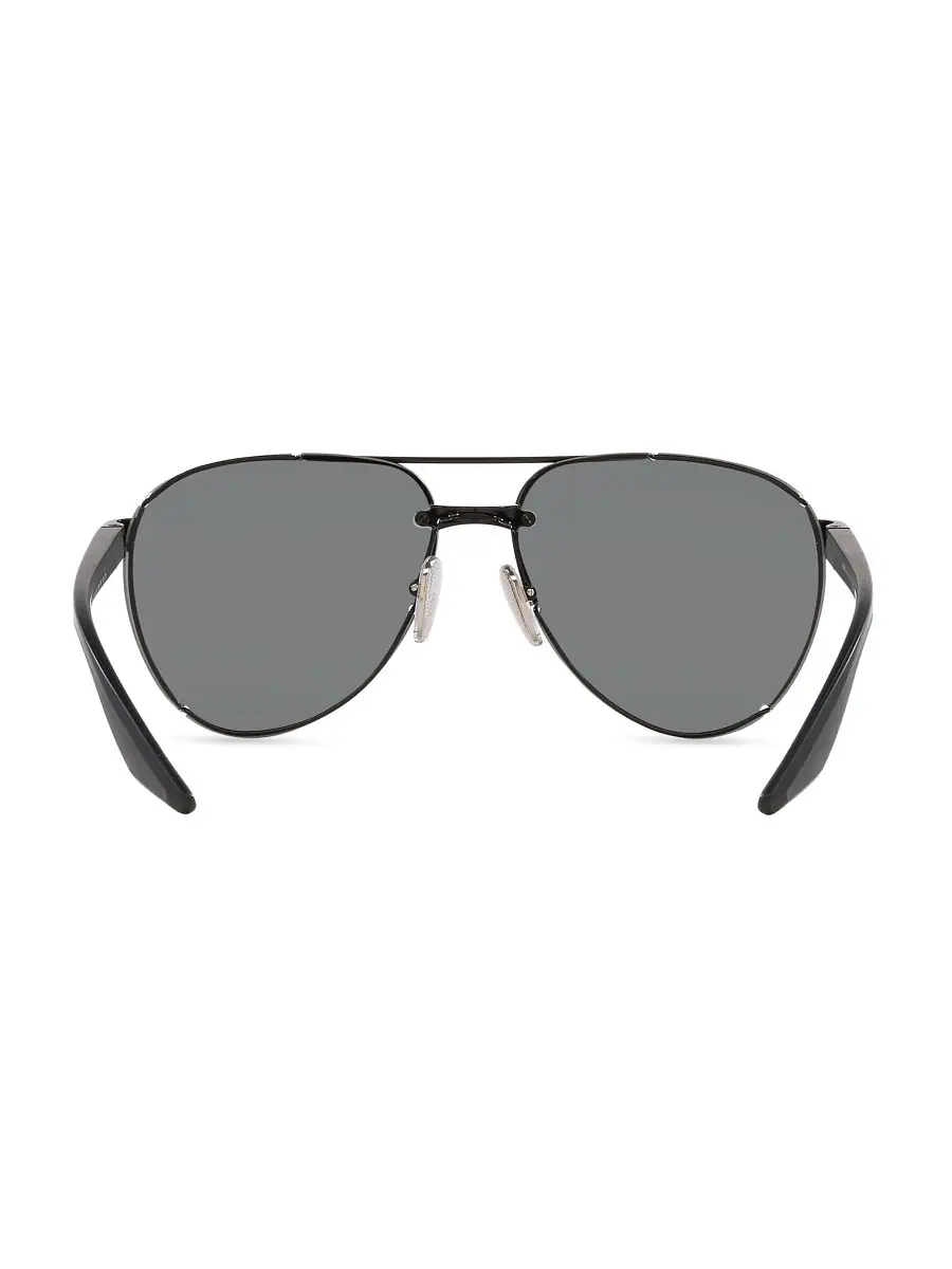 Prada Linea Rossa Men's 61MM Pilot Sunglasses - Matte Black | Thumbnail 4 Prada Linea Rossa Men's 61MM Pilot Sunglasses - Matte Black | Thumbnail 4