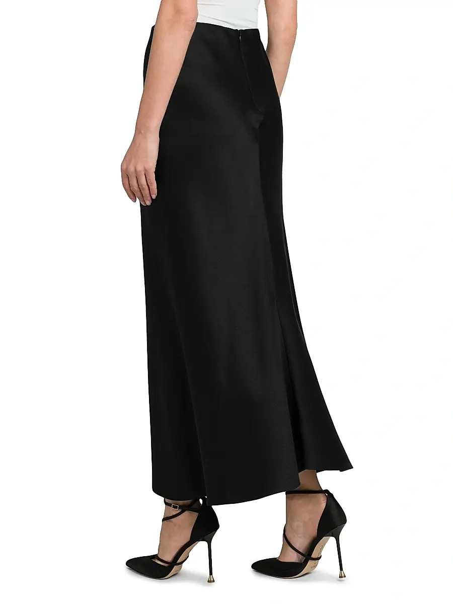 Giorgio Armani Women's Draped Silk Slit Midi-Skirt | Thumbnail 4 Giorgio Armani Women's Draped Silk Slit Midi-Skirt | Thumbnail 4