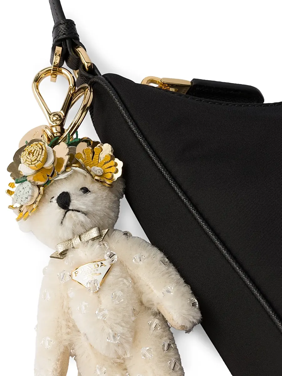Prada Women's Bear Trick Keychain - White | Thumbnail 2 Prada Women's Bear Trick Keychain - White | Thumbnail 2