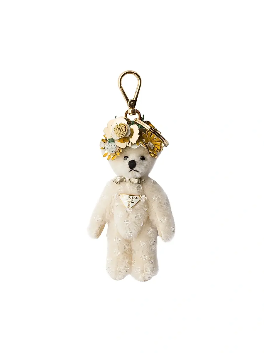 Prada Women's Bear Trick Keychain - White | Image 1 Prada Women's Bear Trick Keychain - White | Image 1