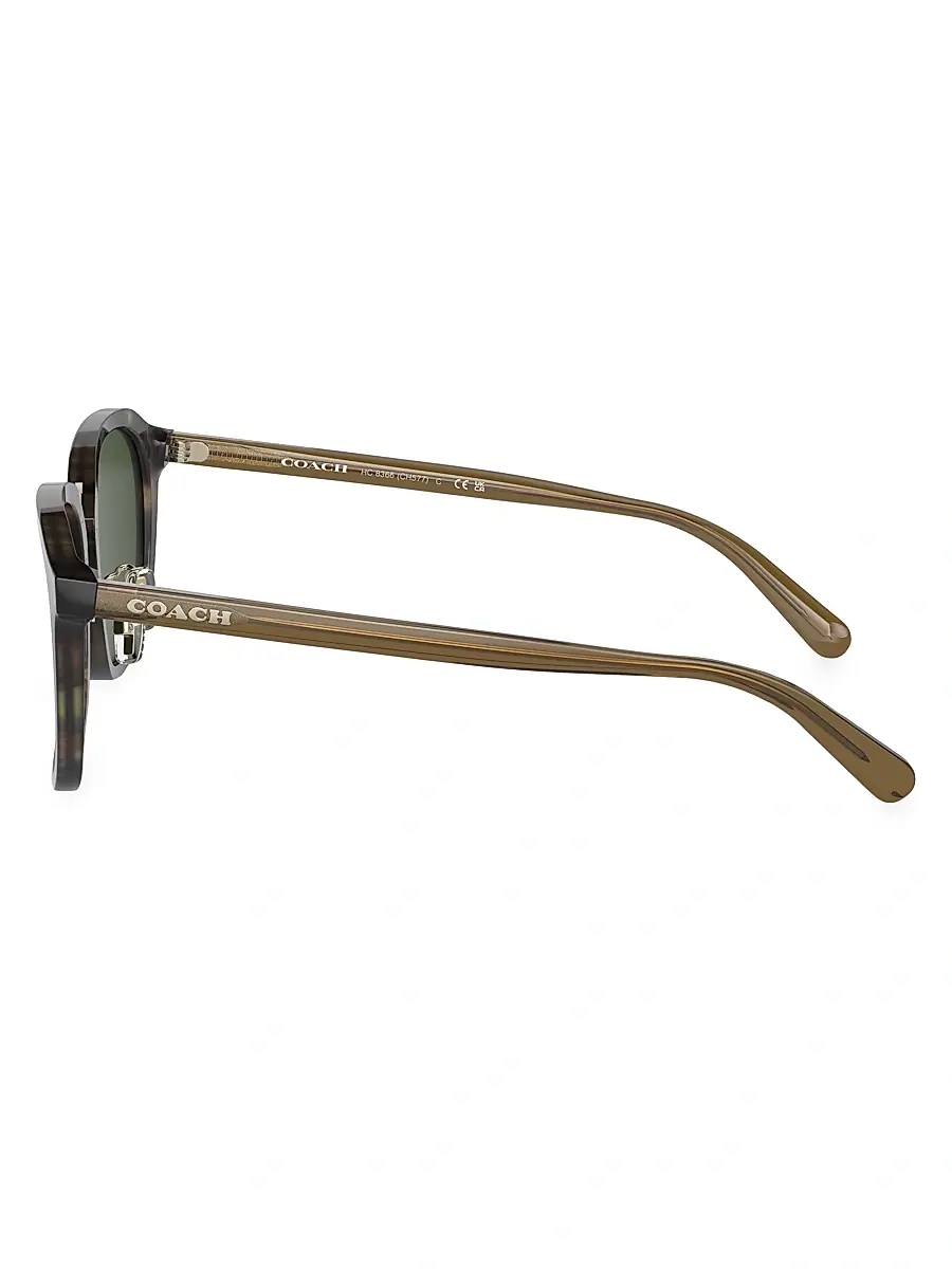 Coach Men's 54MM Round Sunglasses | Thumbnail 4 Coach Men's 54MM Round Sunglasses | Thumbnail 4