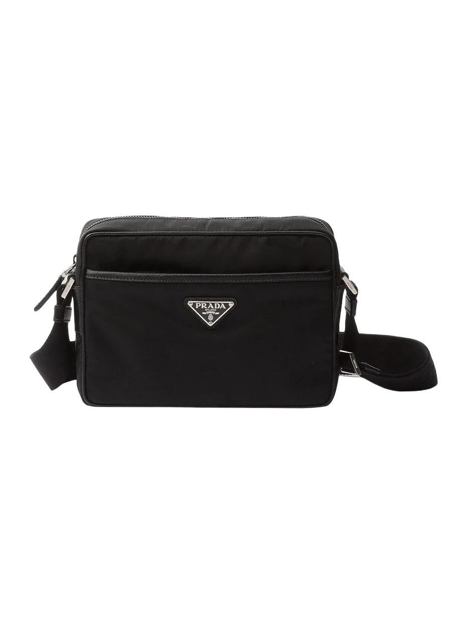 Prada Men's Re-Nylon and Saffiano Shoulder Bag
