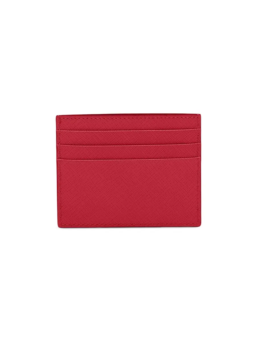 Prada Women's Saffiano Leather Card Holder - Red | Thumbnail 2 Prada Women's Saffiano Leather Card Holder - Red | Thumbnail 2