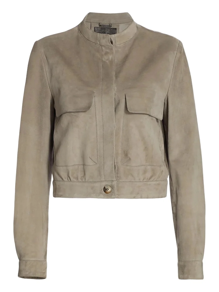 Giorgio Armani Women's Patch-Pocket Suede Jacket