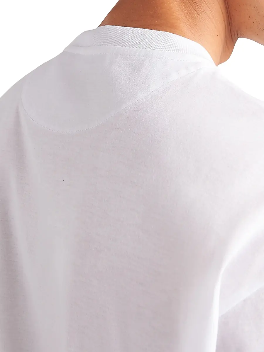 Prada Men's Re-Nylon and Jersey T-Shirt - White | Thumbnail 4 Prada Men's Re-Nylon and Jersey T-Shirt - White | Thumbnail 4