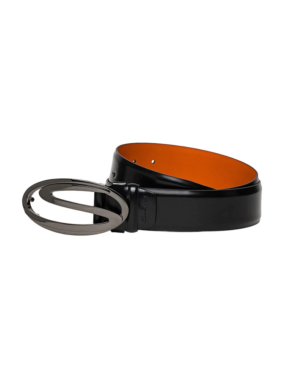 Santoni Men's Adjustable Leather Belt
