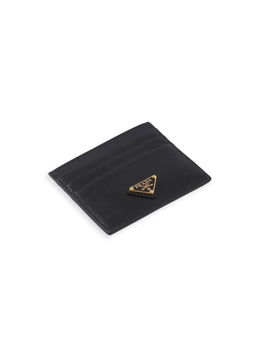 Prada Women's Leather Card Holder - Black | Thumbnail 2 Prada Women's Leather Card Holder - Black | Thumbnail 2
