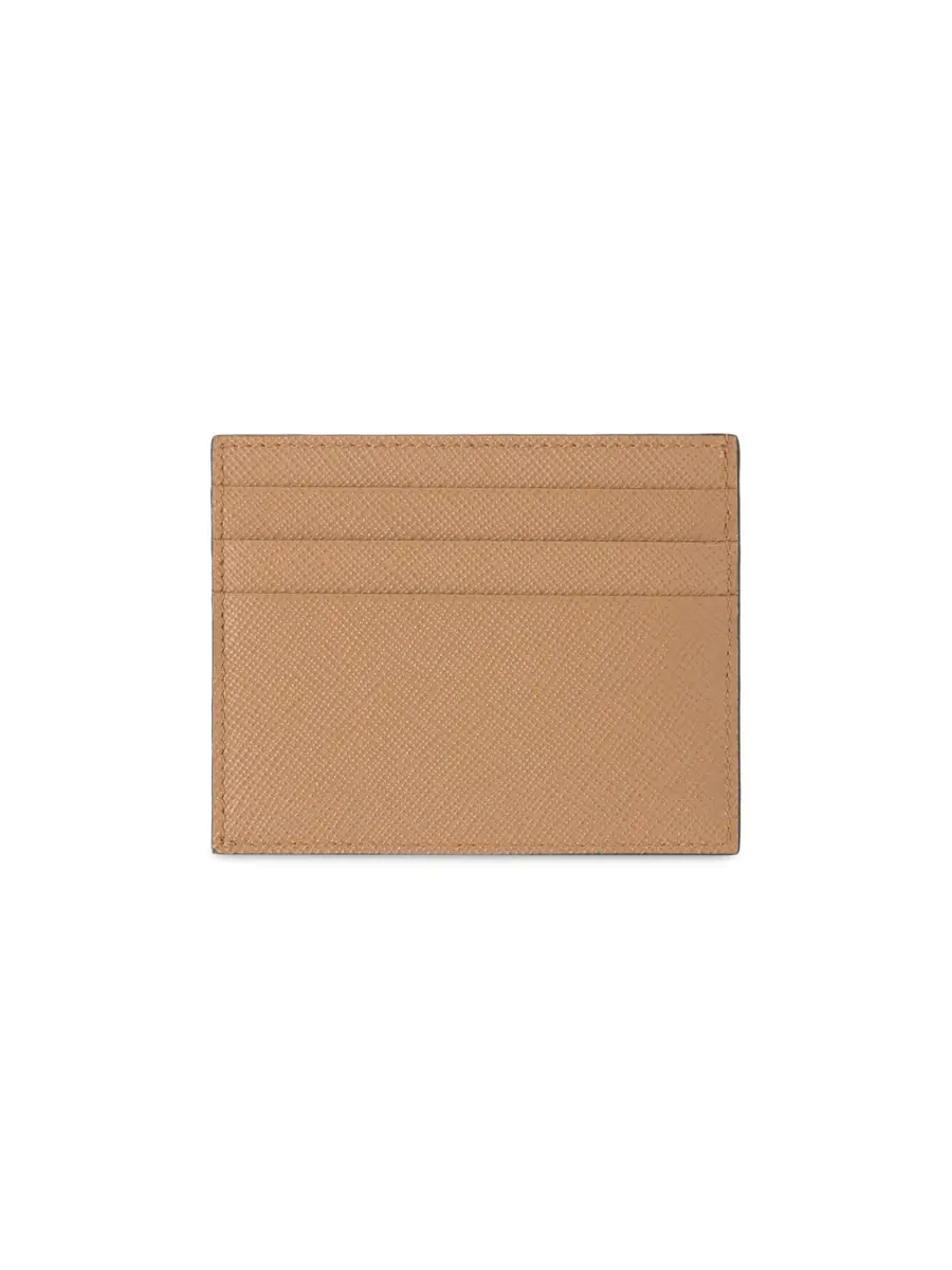 Prada Men's Saffiano Leather Card Holder - Brown | Thumbnail 2