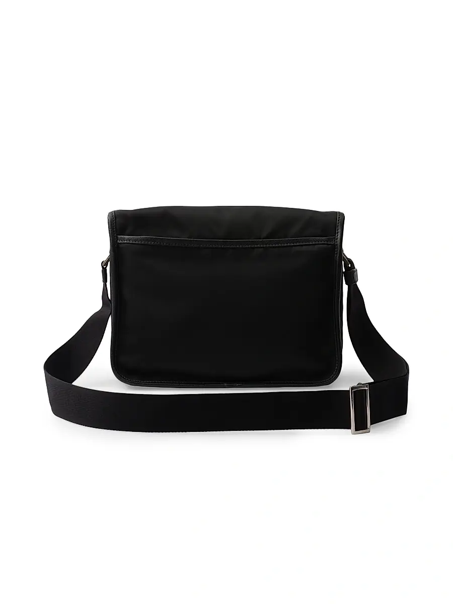 Prada Men's Re-Nylon and Saffiano Leather Shoulder Bag | Thumbnail 4 Prada Men's Re-Nylon and Saffiano Leather Shoulder Bag | Thumbnail 4
