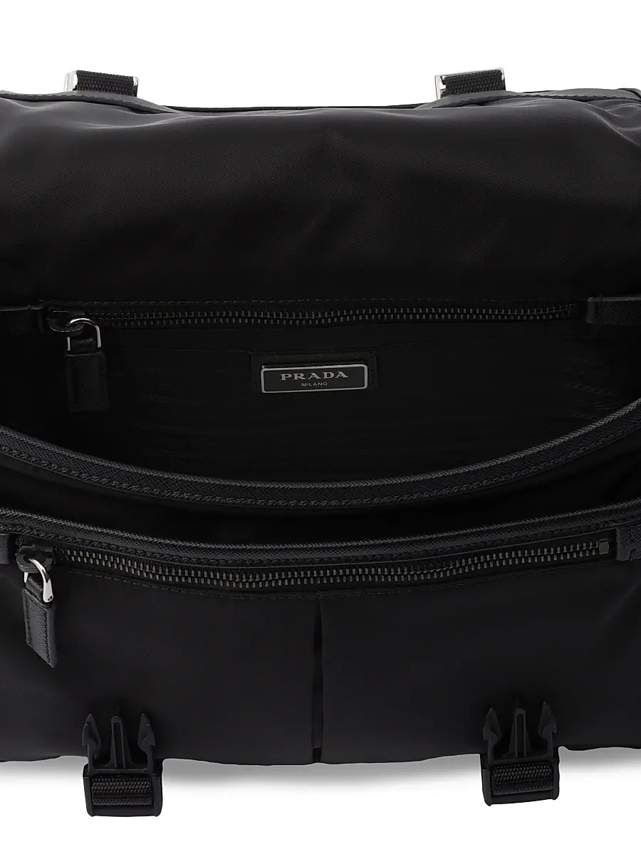 Prada Men's Re-Nylon and Saffiano Leather Shoulder Bag | Thumbnail 5 Prada Men's Re-Nylon and Saffiano Leather Shoulder Bag | Thumbnail 5