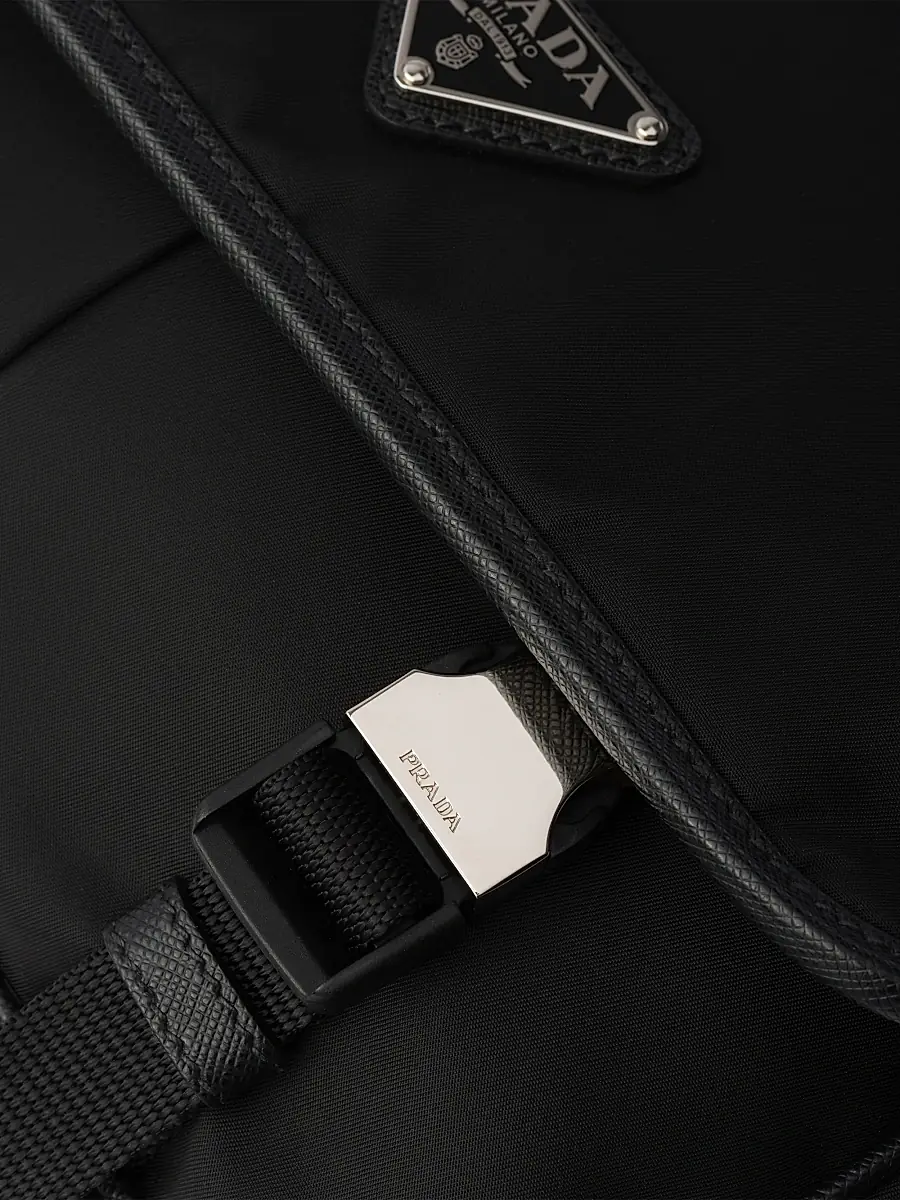 Prada Men's Re-Nylon and Saffiano Leather Shoulder Bag | Thumbnail 6 Prada Men's Re-Nylon and Saffiano Leather Shoulder Bag | Thumbnail 6