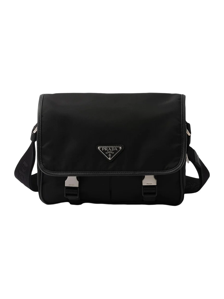 Prada Men's Re-Nylon and Saffiano Leather Shoulder Bag