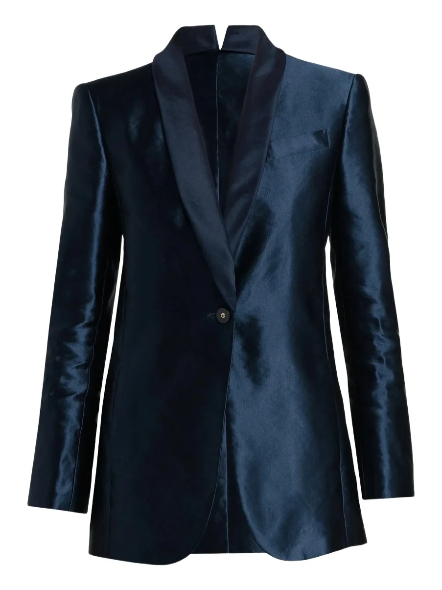 Giorgio Armani Women's Linen-Silk Tailored Blazer