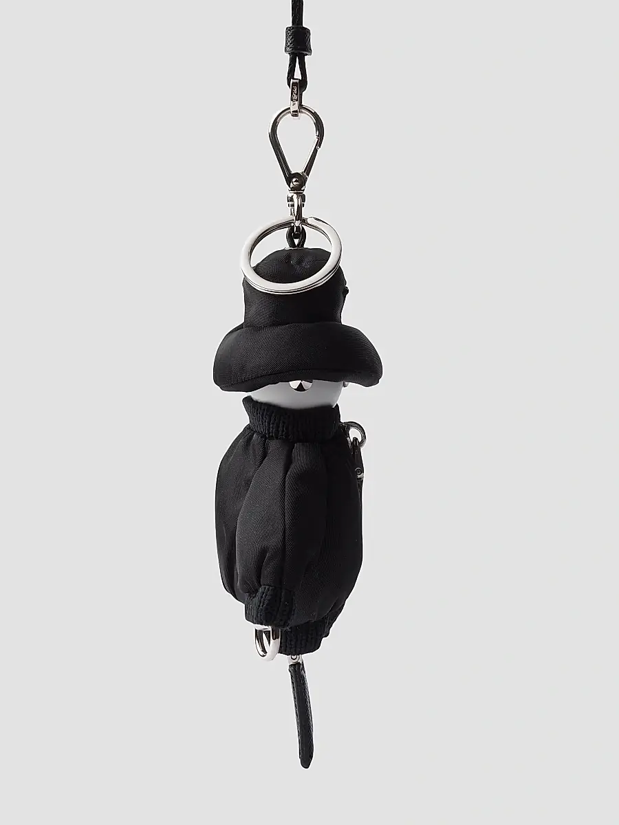 Prada Women's Re-Nylon Key Ring Trick with Shoulder Strap - Black | Thumbnail 2