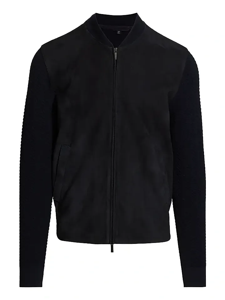 Men's Suede Knit Full-Zip Jacket Men's Suede Knit Full-Zip Jacket