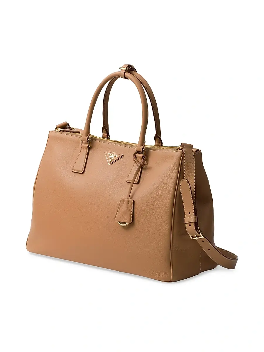 Prada Women's Extra-Large Galleria Leather Bag - Beige Khaki | Thumbnail 2 Prada Women's Extra-Large Galleria Leather Bag - Beige Khaki | Thumbnail 2
