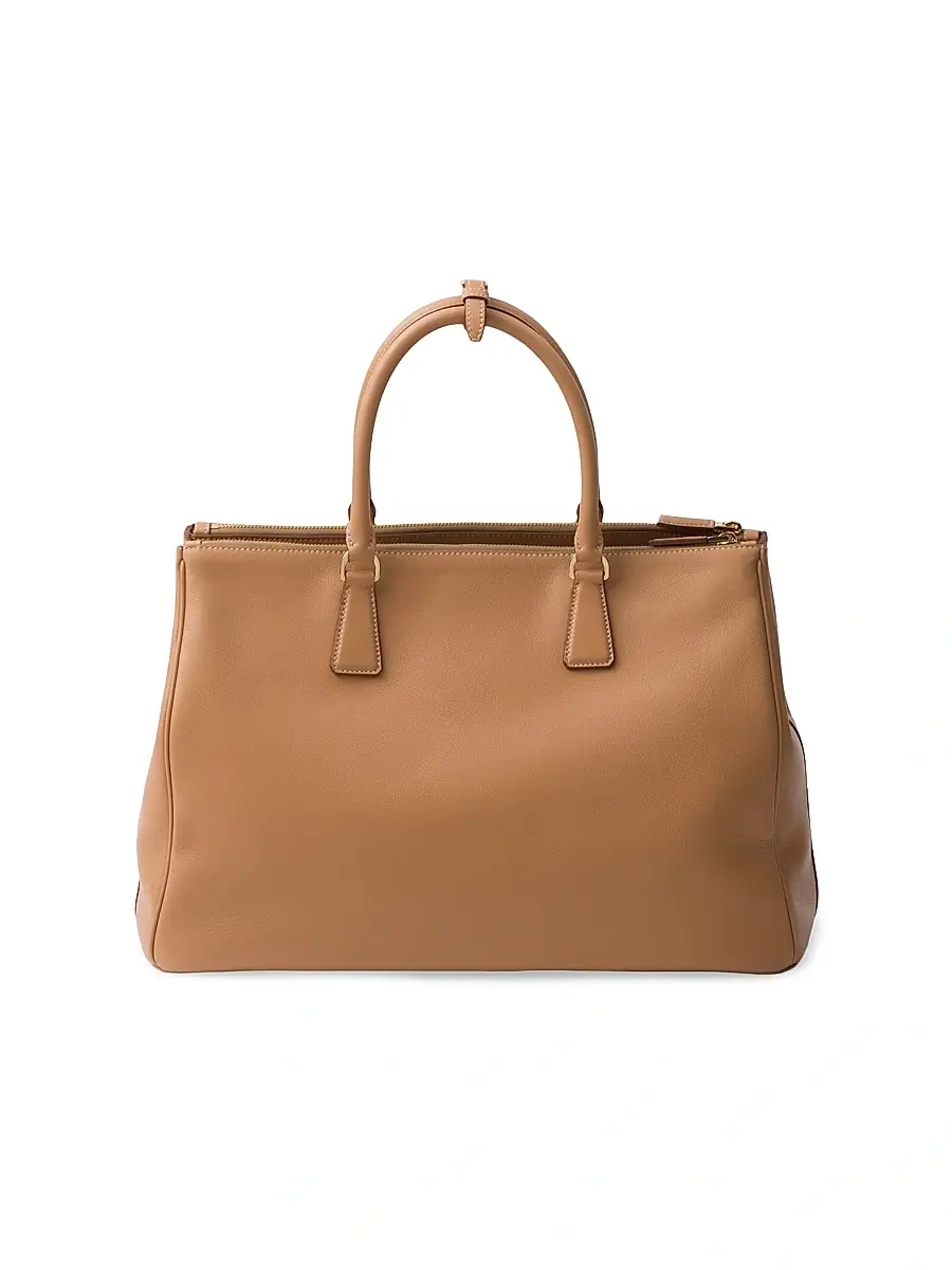Prada Women's Extra-Large Galleria Leather Bag - Beige Khaki | Thumbnail 3 Prada Women's Extra-Large Galleria Leather Bag - Beige Khaki | Thumbnail 3