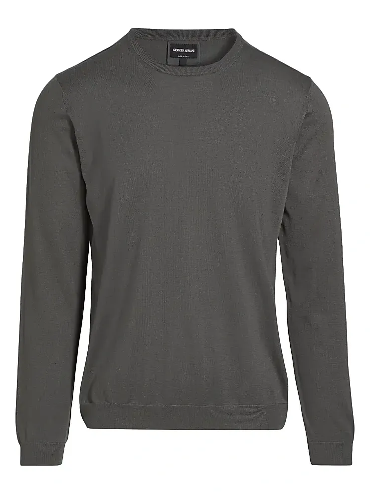 Men's Silk-Cotton Crewneck Sweater Men's Silk-Cotton Crewneck Sweater