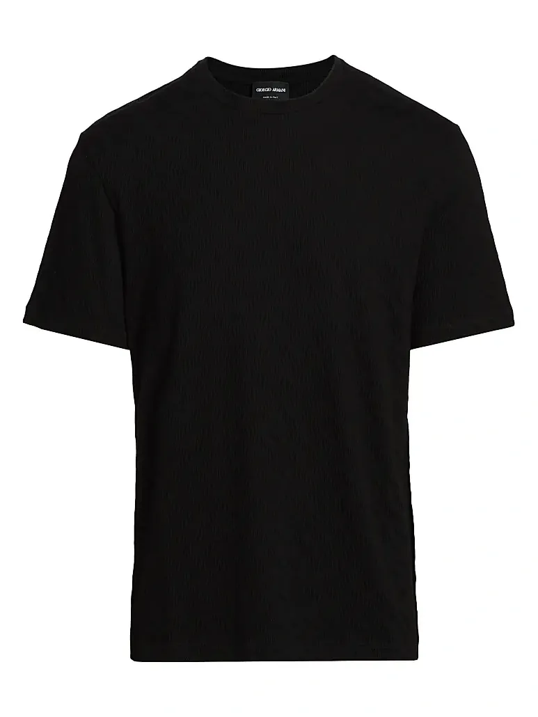 Men's Textured Solid T-Shirt