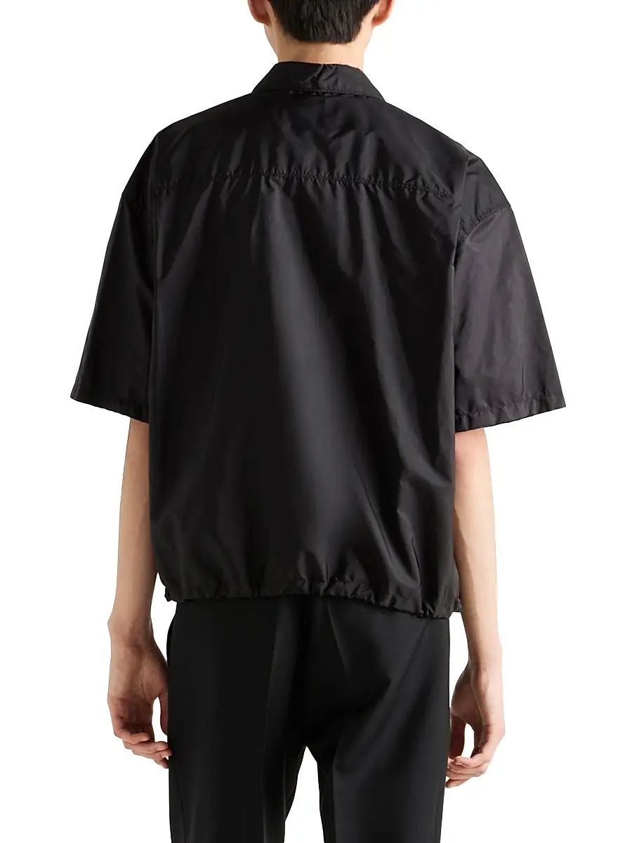 Prada Men's Short Sleeve Light Re-Nylon Shirt | Thumbnail 4 Prada Men's Short Sleeve Light Re-Nylon Shirt | Thumbnail 4