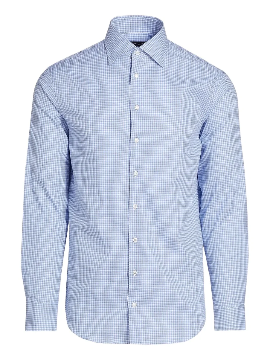 Men's Plaid Cotton Front-Button Shirt Men's Plaid Cotton Front-Button Shirt