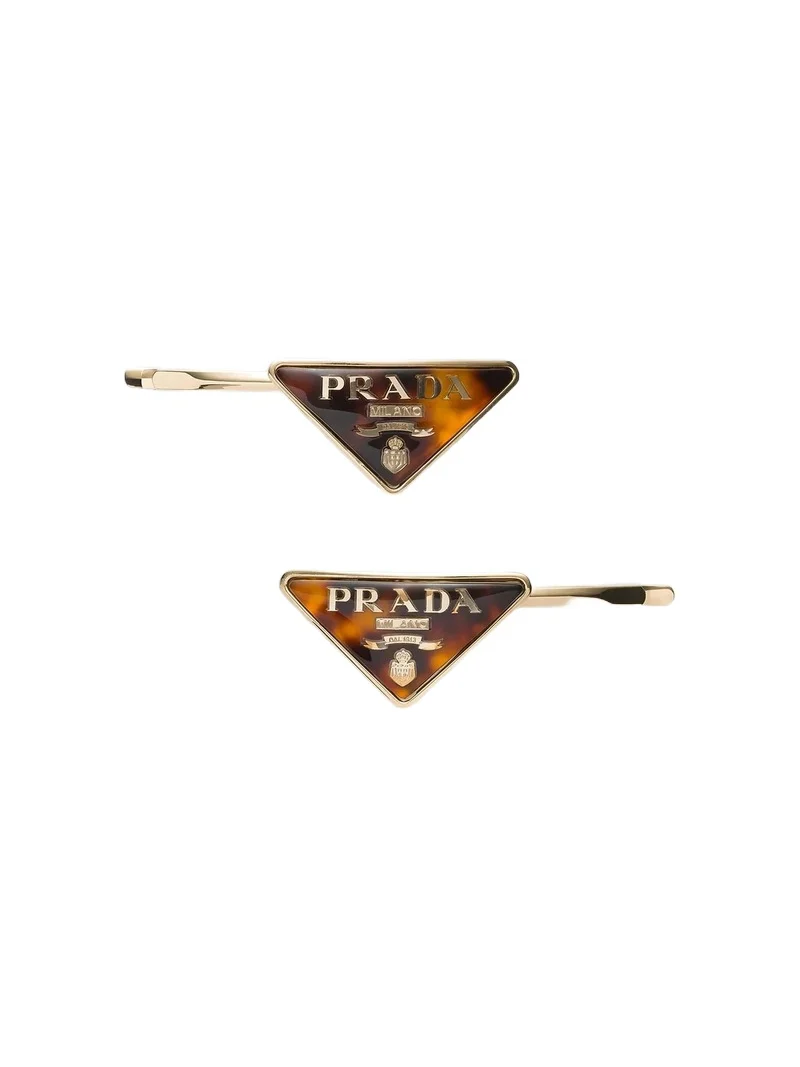 Prada Women's Plexiglas and Metal Barrette - Beige