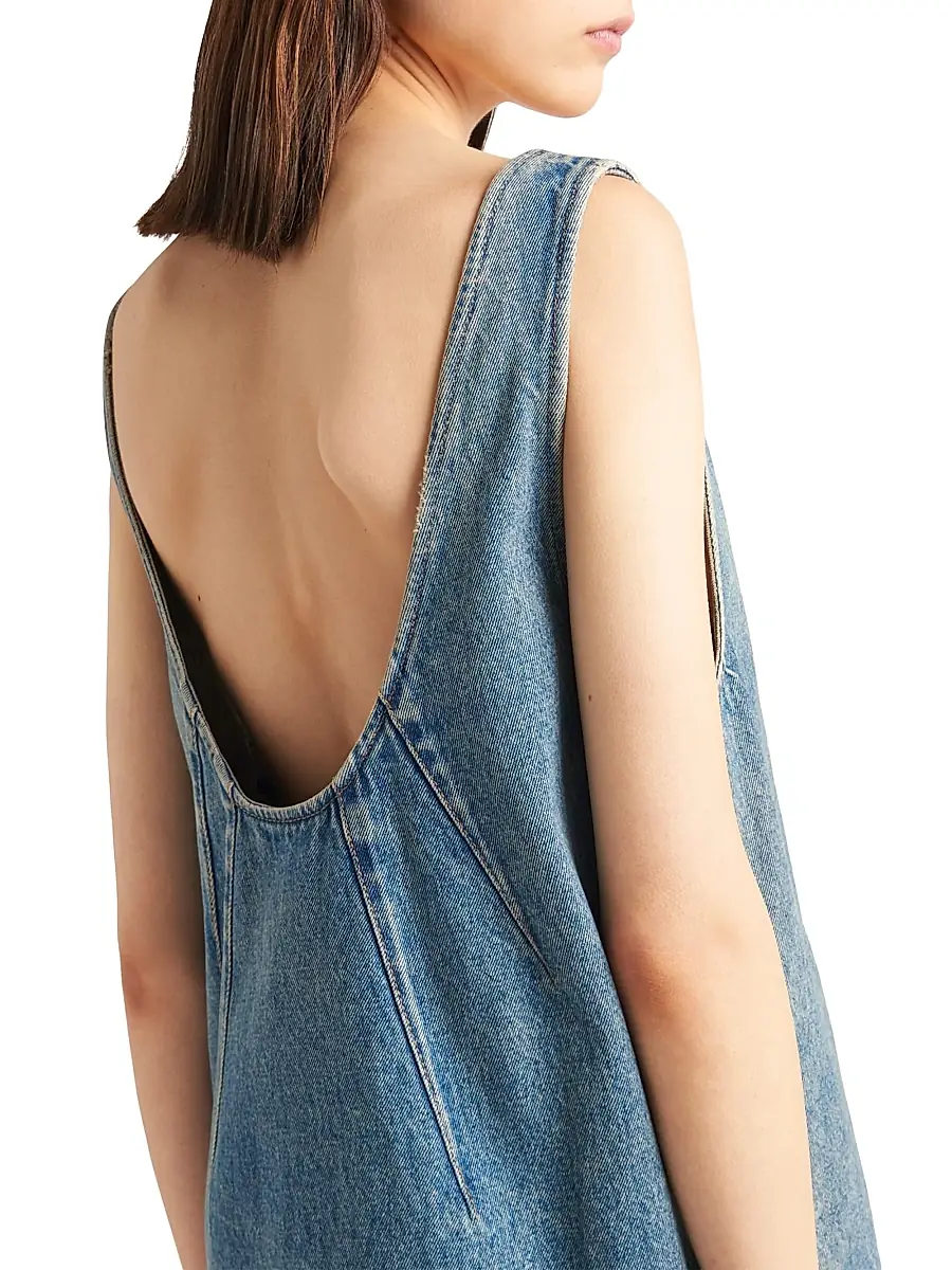 Prada Women's Denim Dress - Blue | Thumbnail 4 Prada Women's Denim Dress - Blue | Thumbnail 4
