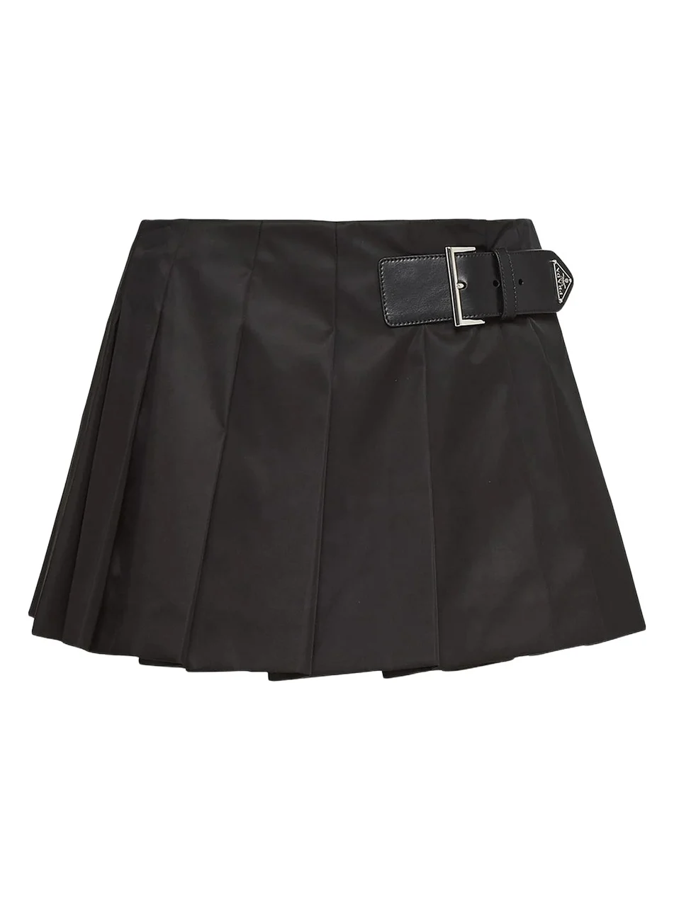 Women's Pleated Re-Nylon Miniskirt Women's Pleated Re-Nylon Miniskirt