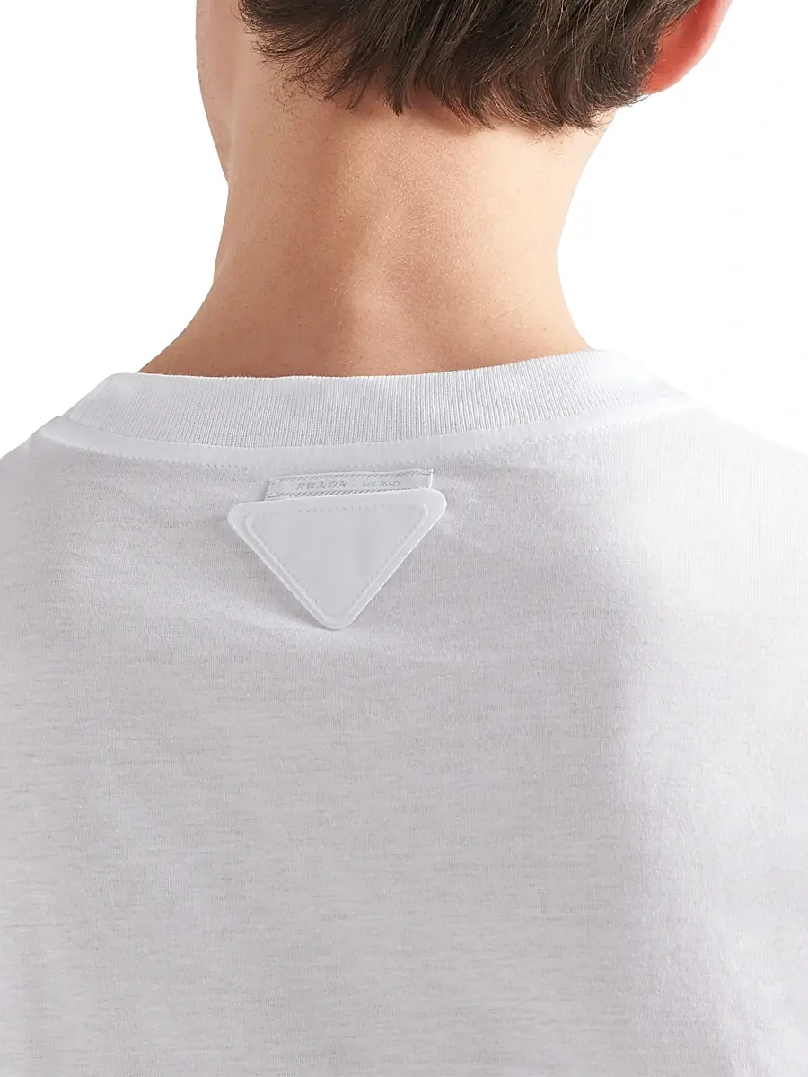 Prada Men's Three Pack Cotton Jersey T-Shirts | Thumbnail 4 Prada Men's Three Pack Cotton Jersey T-Shirts | Thumbnail 4