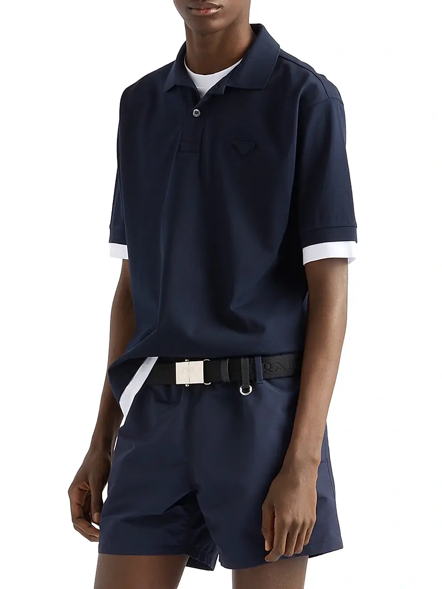 Prada Men's Cotton Polo Shirt | Thumbnail 2