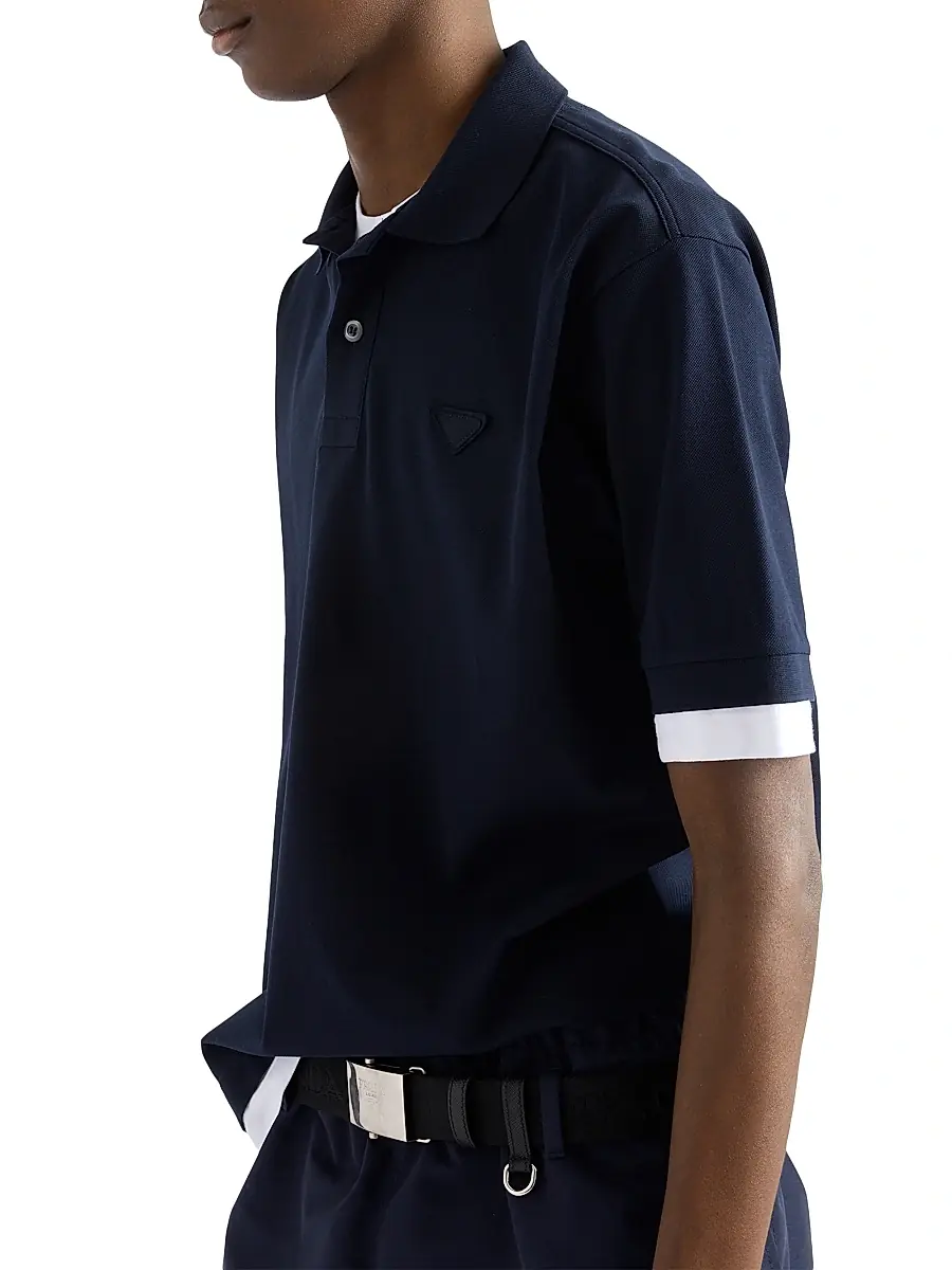 Prada Men's Cotton Polo Shirt | Thumbnail 5