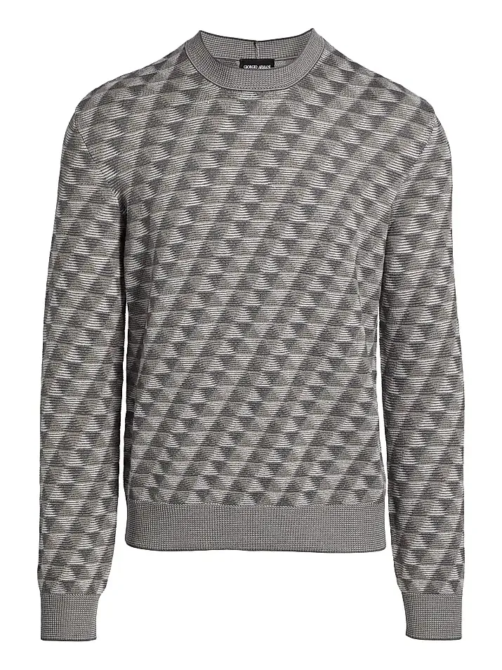 Men's Geo Print Crewneck Sweater Men's Geo Print Crewneck Sweater