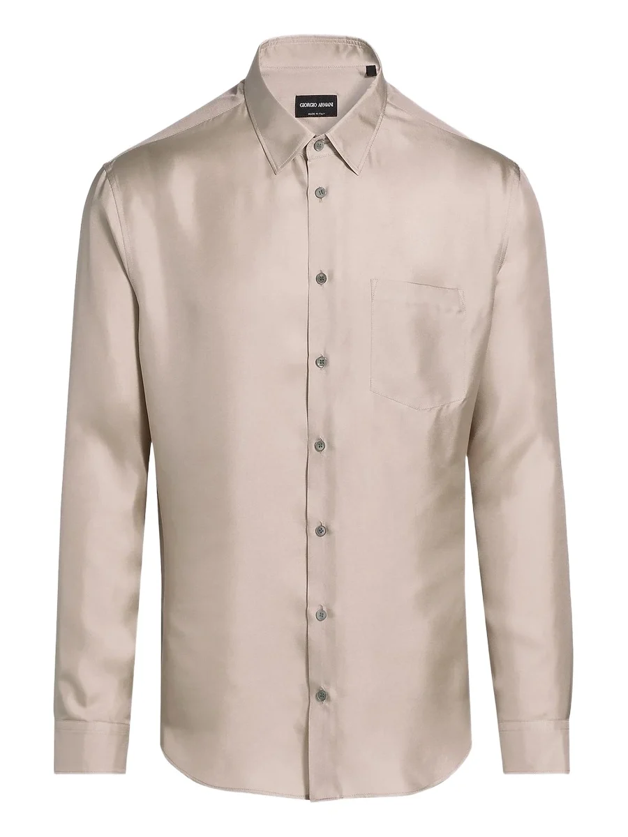 Giorgio Armani Men's Mr. Armani Long-Sleeve Silk Shirt