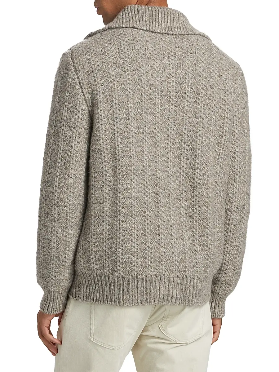 Giorgio Armani Men's Knit Button-Front Jacket Cardigan | Thumbnail 5