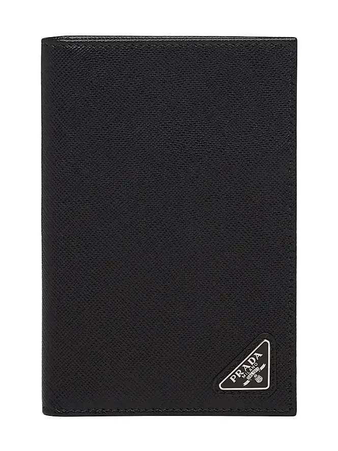 Prada Men's Saffiano Leather Passport Holder