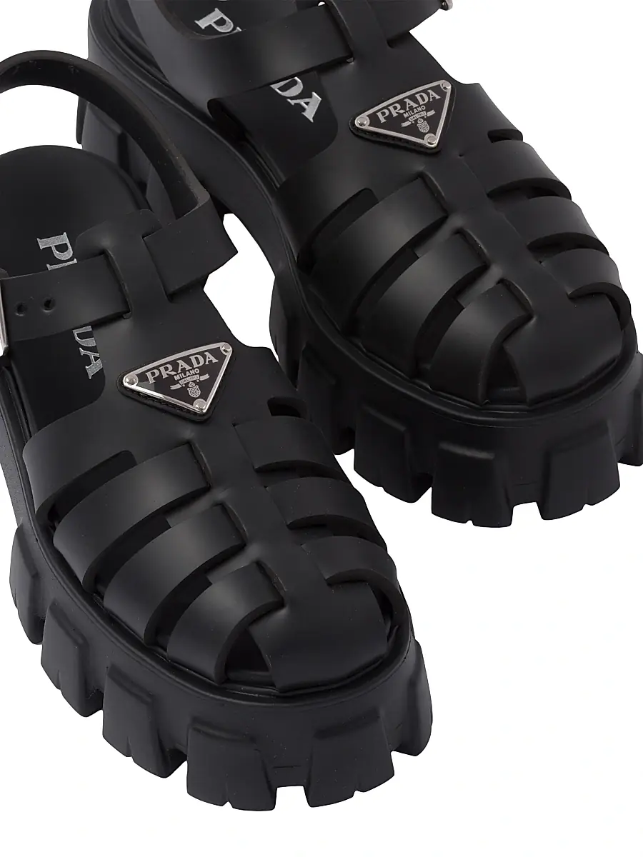 Prada Women's Foam Rubber Sandals - Black | Thumbnail 3 Prada Women's Foam Rubber Sandals - Black | Thumbnail 3