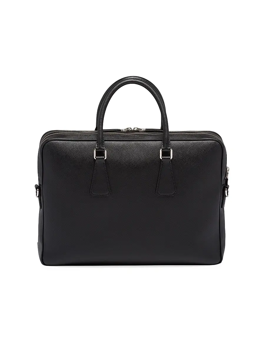 Prada Men's Saffiano Leather Briefcase | Thumbnail 4 Prada Men's Saffiano Leather Briefcase | Thumbnail 4