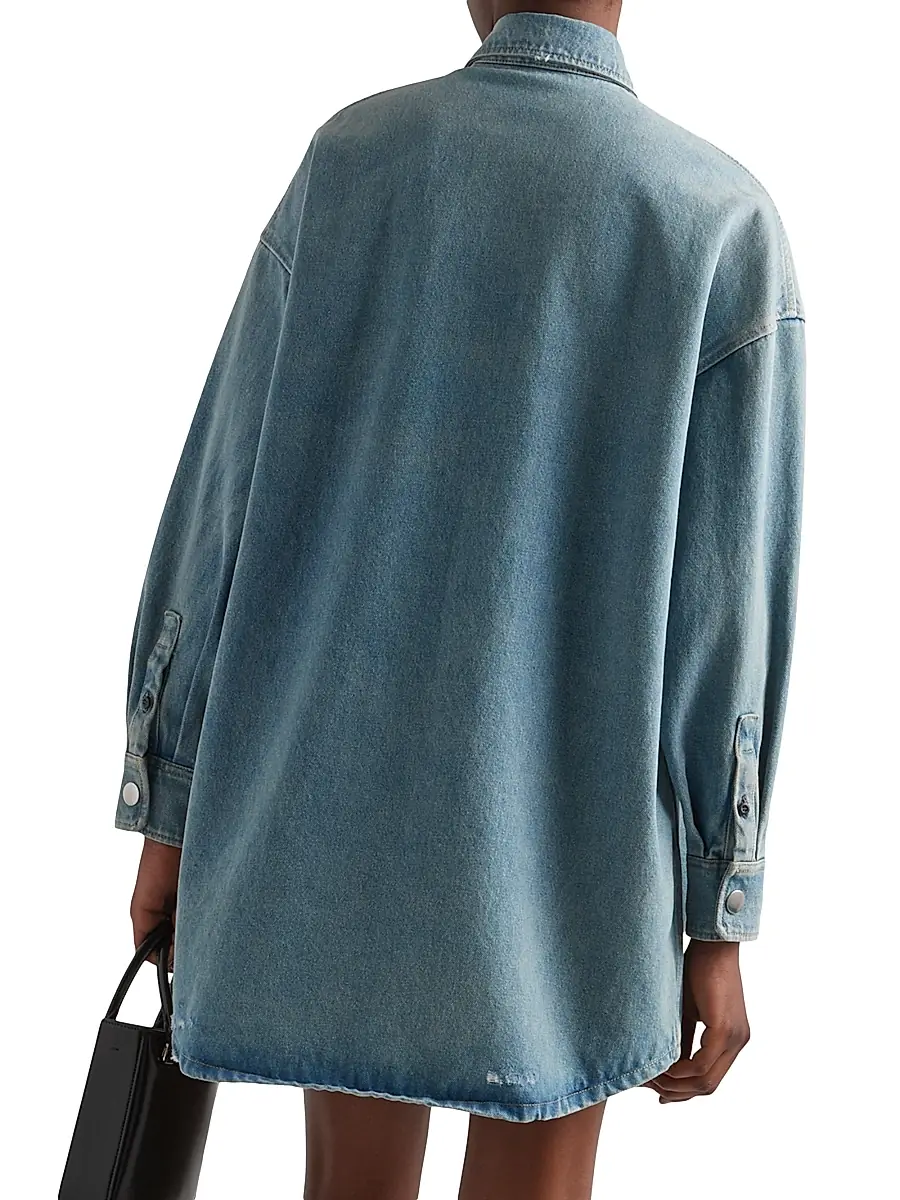 Prada Women's Oversized Denim Shirt | Thumbnail 3 Prada Women's Oversized Denim Shirt | Thumbnail 3