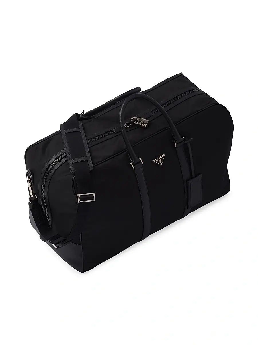 Prada Men's Re-Nylon And Saffiano Leather Duffle Bag | Thumbnail 3 Prada Men's Re-Nylon And Saffiano Leather Duffle Bag | Thumbnail 3