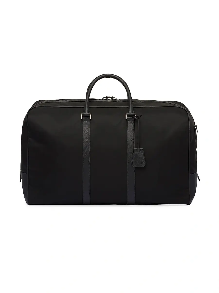 Prada Men's Re-Nylon And Saffiano Leather Duffle Bag | Thumbnail 4 Prada Men's Re-Nylon And Saffiano Leather Duffle Bag | Thumbnail 4