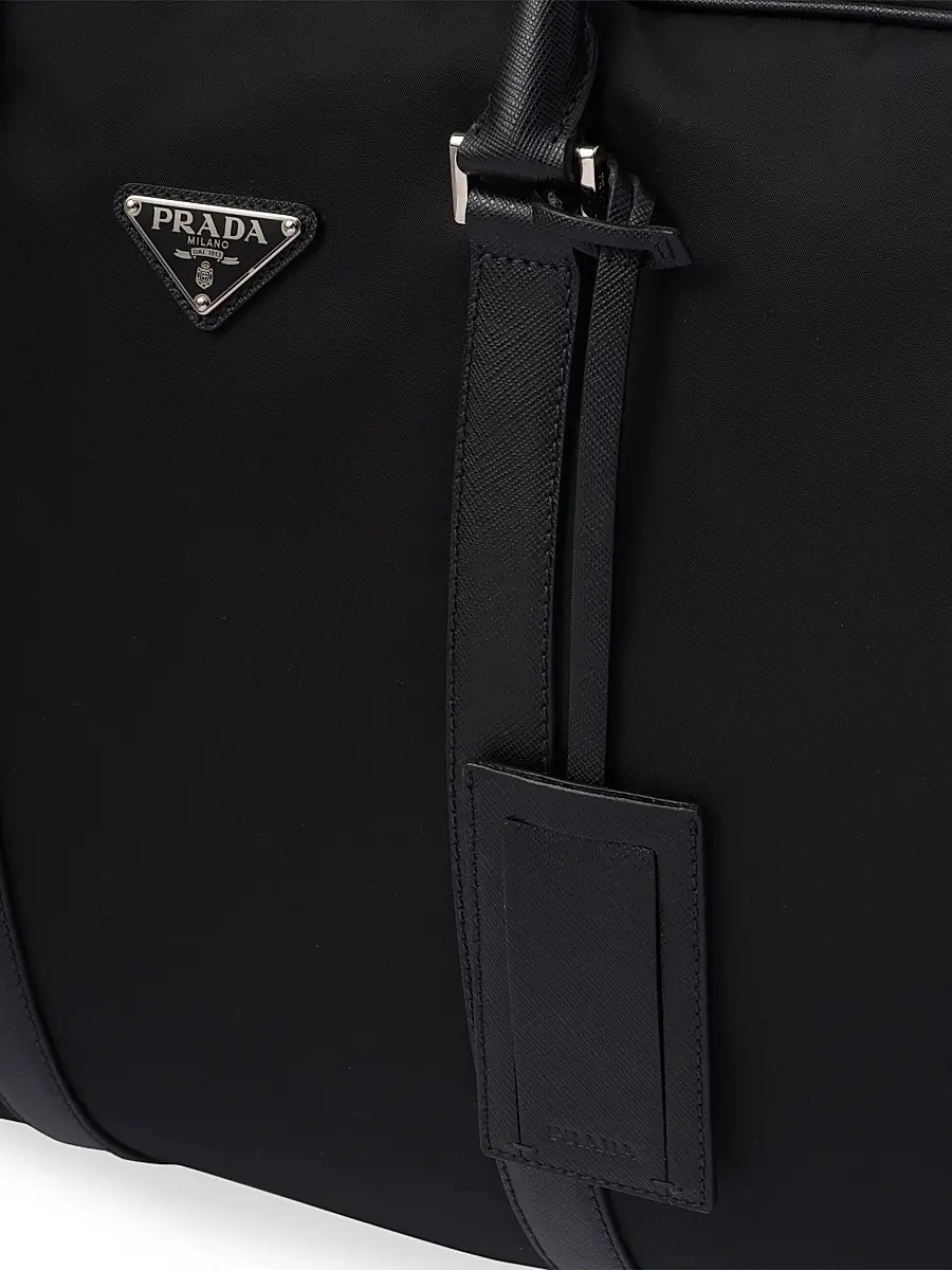 Prada Men's Re-Nylon And Saffiano Leather Duffle Bag | Thumbnail 6 Prada Men's Re-Nylon And Saffiano Leather Duffle Bag | Thumbnail 6