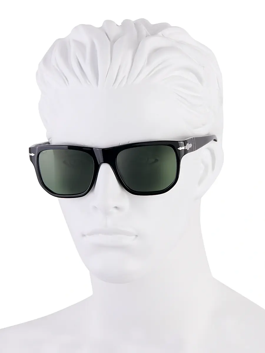 PERSOL Men's 55MM Pillow Sunglasses | Thumbnail 4