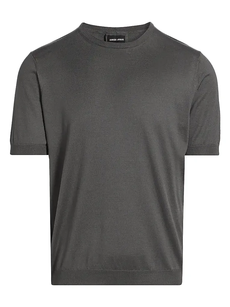 Men's Cotton-Silk Short-Sleeve Sweater