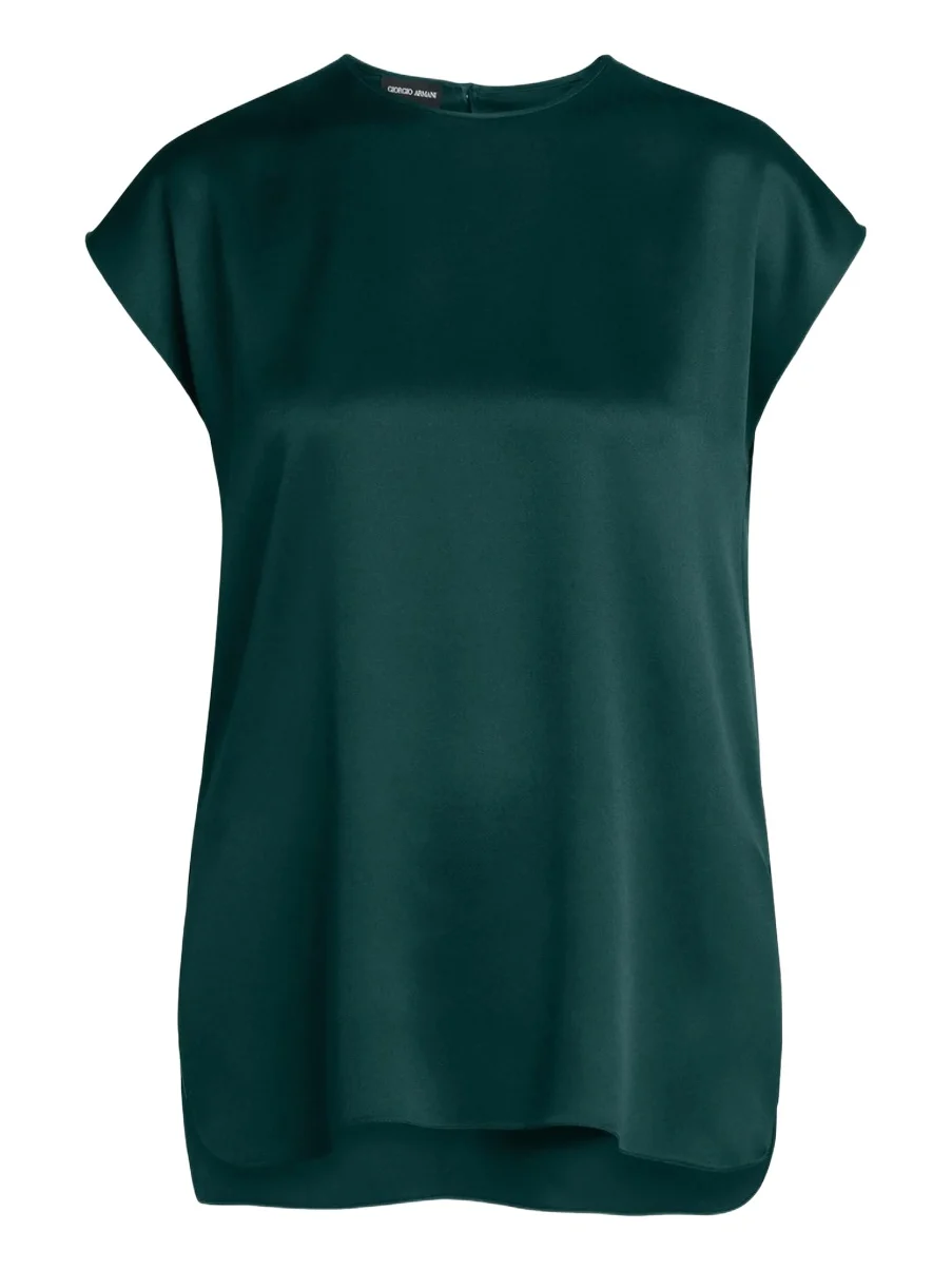 Women's Silk Satin Cap-Sleeve Top Women's Silk Satin Cap-Sleeve Top
