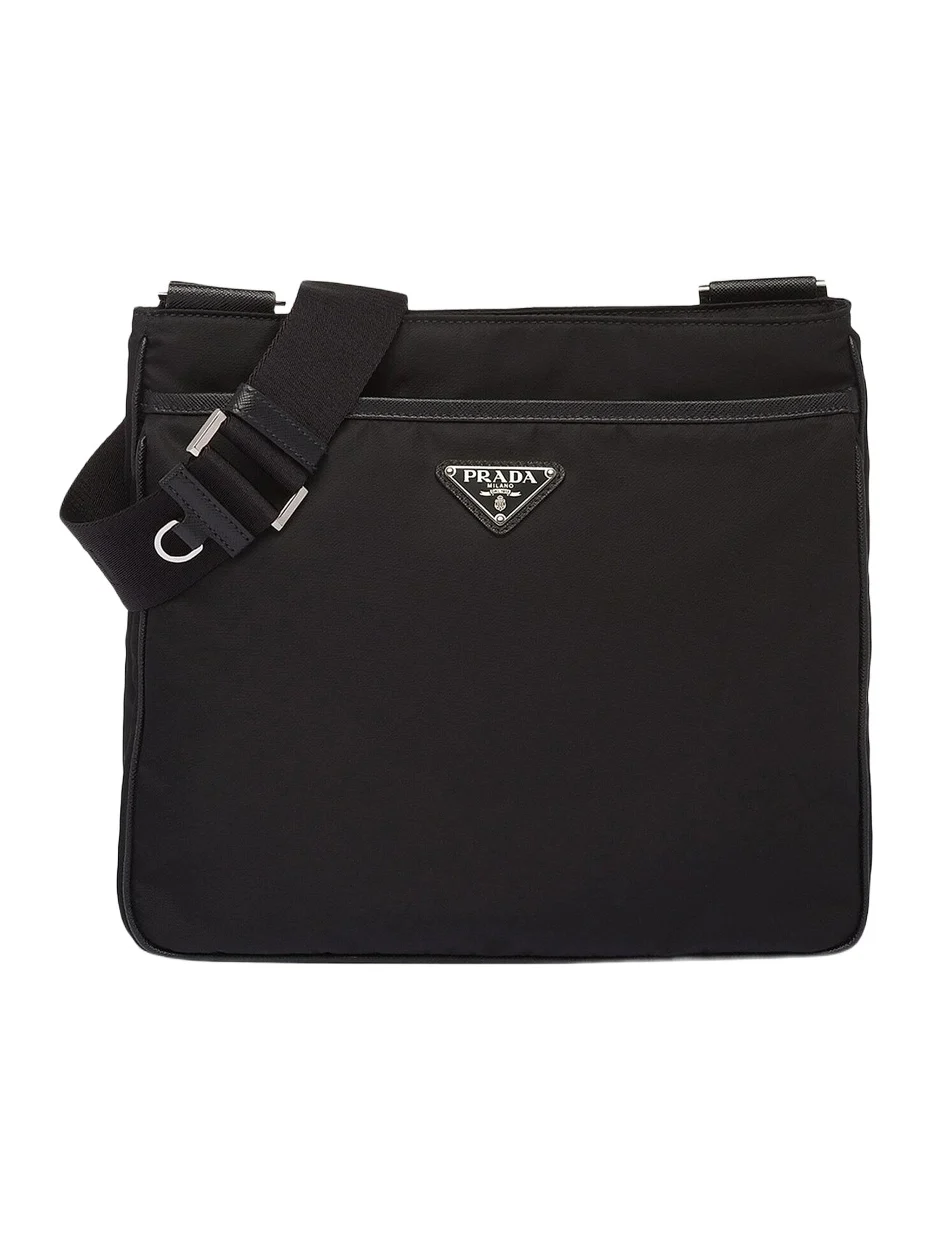 Prada Men's Re-Nylon and Saffiano Shoulder Bag