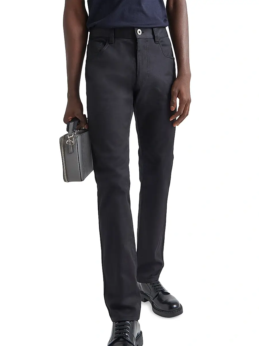 Prada Men's Five-Pocket Stretch Drill Jeans | Thumbnail 2 Prada Men's Five-Pocket Stretch Drill Jeans | Thumbnail 2