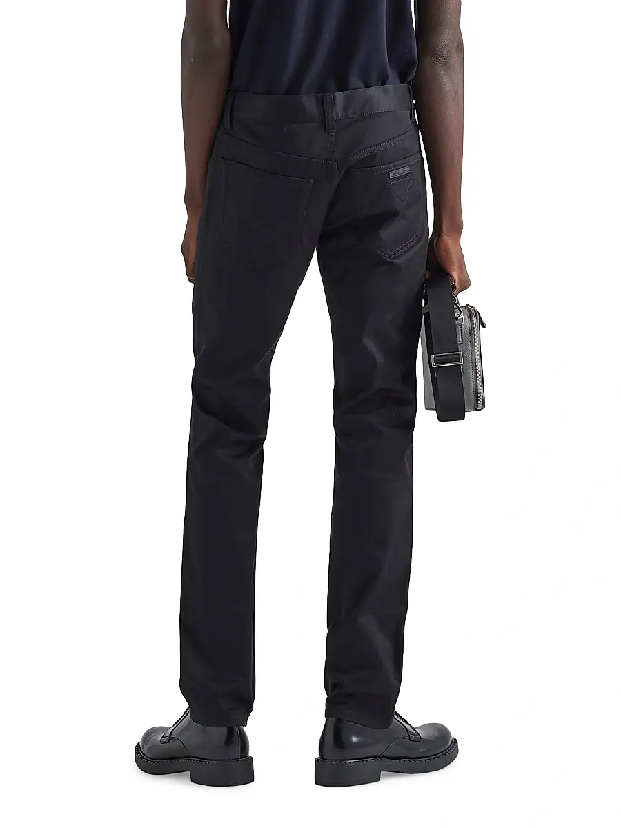 Prada Men's Five-Pocket Stretch Drill Jeans | Thumbnail 3 Prada Men's Five-Pocket Stretch Drill Jeans | Thumbnail 3